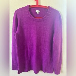 J. Crew Vibrant Purple Crew Neck Sweater